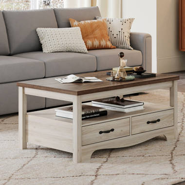 Westhoff solid wood coffee table with storage discount